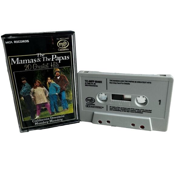 The Mamas & The Papas Other - The Mamas & The Papas 20 Greatest Hits Vintage 1986 MFP Cassette Tape Folk Rock